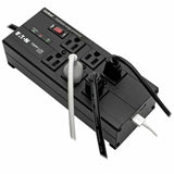Eaton Tripp Lite Series Isobar 6-Outlet Surge Protector, 10 ft. (3.05 m) Cord, Right-Angle Plug, 3840 Joules, 2 USB Ports, Metal Housing