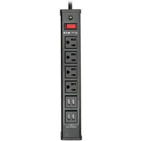 Eaton Tripp Lite Series 4-Outlet Surge Protector with 4 USB Ports (4.2A Shared) - 6 ft. (1.83 m) Cord, 450 Joules, Metal Housing