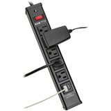 Eaton Tripp Lite Series 5-Outlet Surge Protector with 2 USB Ports (3.4A Shared) - 6 ft. (1.83 m) Cord, 450 Joules, Metal Housing
