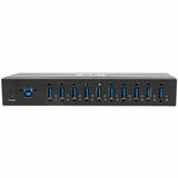 Eaton Tripp Lite Series 10-Port Industrial-Grade USB 3.x (5Gbps) Hub - 20 kV ESD Immunity, Metal Housing, Mountable