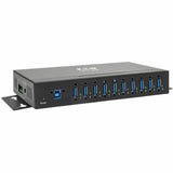 Eaton Tripp Lite Series 10-Port Industrial-Grade USB 3.x (5Gbps) Hub - 20 kV ESD Immunity, Metal Housing, Mountable