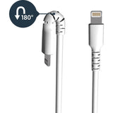 StarTech.com 3 foot/1m Durable White USB-A to Lightning Cable, Rugged Heavy Duty Charging/Sync Cable for Apple iPhone/iPad MFi Certified