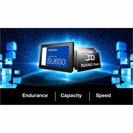 Adata Ultimate SU650 ASU650SS-120GT-R 120 GB Solid State Drive - 2.5" Internal - SATA (SATA/600) - Black