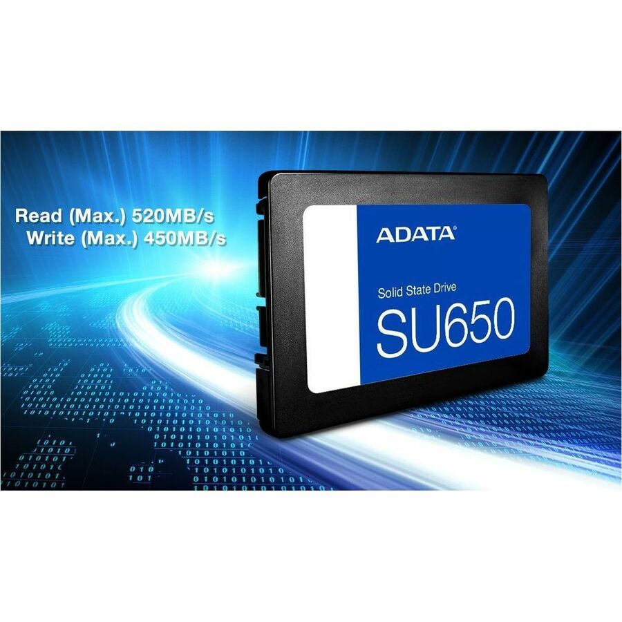 Adata Ultimate SU650 ASU650SS-120GT-R 120 GB Solid State Drive - 2.5" Internal - SATA (SATA/600) - Black