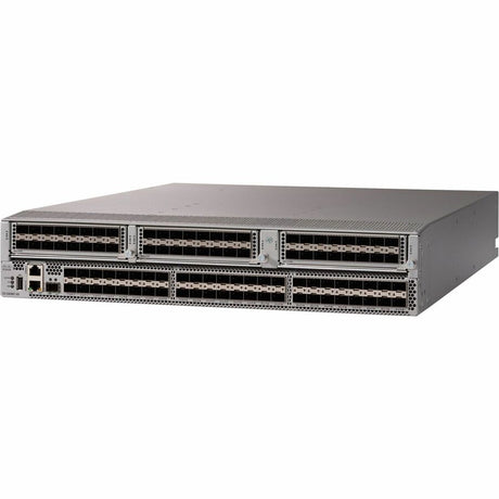 Cisco MDS 9396T 32G Fibre Channel switch, with 96 active ports + 96x32G SW optics, 2 fans, 2 PSUs, port side intake
