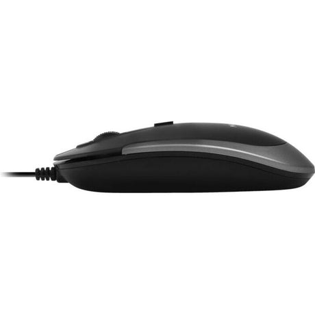 Macally USB-C Optical Quiet Click Mouse for Mac/PC Black & Space Gray