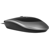 Macally USB-C Optical Quiet Click Mouse for Mac/PC Black & Space Gray