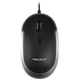Macally USB-C Optical Quiet Click Mouse for Mac/PC Black & Space Gray