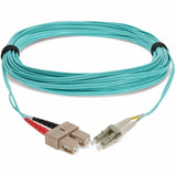 AddOn .3m LC (Male) to SC (Male) Aqua OM4 Duplex Fiber OFNR (Riser-Rated) Patch Cable