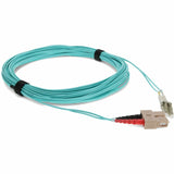 AddOn .3m LC (Male) to SC (Male) Aqua OM4 Duplex Fiber OFNR (Riser-Rated) Patch Cable