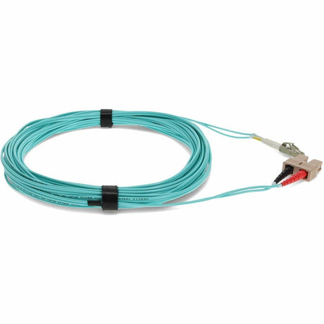 AddOn .3m LC (Male) to SC (Male) Aqua OM4 Duplex Fiber OFNR (Riser-Rated) Patch Cable