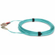 AddOn .3m LC (Male) to SC (Male) Aqua OM4 Duplex Fiber OFNR (Riser-Rated) Patch Cable