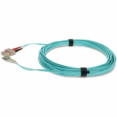 AddOn .3m LC (Male) to SC (Male) Aqua OM4 Duplex Fiber OFNR (Riser-Rated) Patch Cable