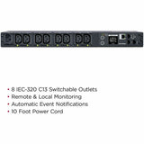 CyberPower PDU41004 Single Phase 100 - 240 VAC 15A Switched PDU