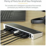 StarTech.com 4K USB-C Dock, Triple UHD 4K Monitor Docking Station, Mac & Windows, HDMI & DisplayPort, 100W PD, 5x USB 5Gbps Hub, TAA