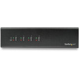 StarTech.com 4 Port Dual Monitor Dual Link DVI KVM Switch 1440p Dual Screen/View/ Display Compact USB KVM Switch w/USB 3.0 Hub & Audio TAA