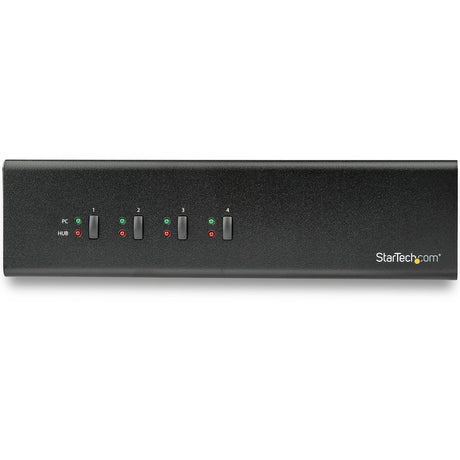 StarTech.com 4 Port Dual Monitor Dual Link DVI KVM Switch 1440p Dual Screen/View/ Display Compact USB KVM Switch w/USB 3.0 Hub & Audio TAA