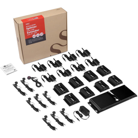 SIIG 8-Port HDMI Splitter Over Cat6 Extender with IR - 40M