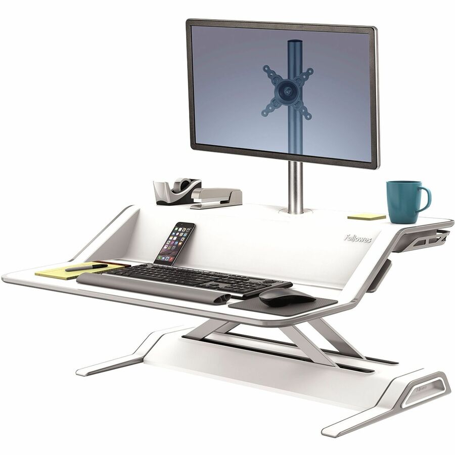 Fellowes Lotus Sit-Stand Workstation, White