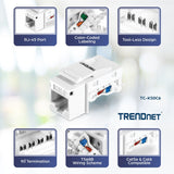 TRENDnet Cat6 Keystone Jack 50-Pack Bundle, TC-K50C6, Compatible with Cat5/Cat5e/Cat6 Cabling Cat6 RJ45 Keystone Jacks, Use with the TC-KP24 or TC-KP48 Blank Keystone Patch Panels (Sold Separately)