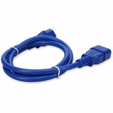 Addon 6ft C13 Female to C14 Male 14AWG 100-250V at 15A Blue Power Cable