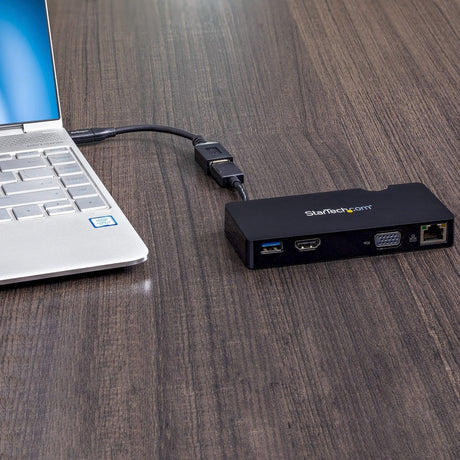 StarTech.com USB 3.0 Multiport Adapter + USB-C to USB-A Cable - Mac & Windows - For USB-A or USB-C laptops - HDMI & VGA - 1x USB-A Port - GbE
