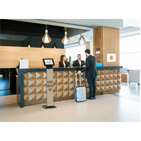 CTA Premium Locking Floor Stand & Enclosure for iPad 10th Gen 10.9" & More (Black)