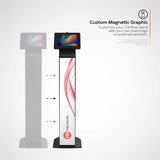 CTA Premium Locking Floor Stand & Enclosure for iPad 10th Gen 10.9" & More (Black)