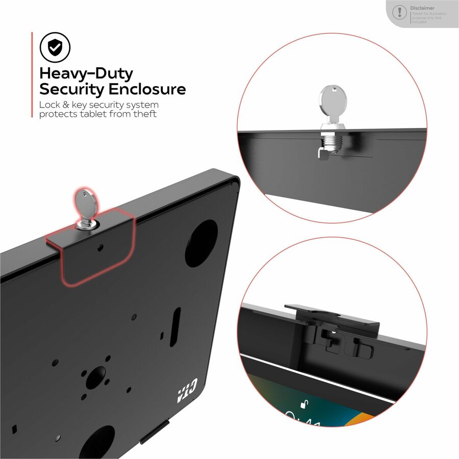 CTA Digital Premium VESA Locking Mount for iPad Gen 10 - 10.9" , 9.7-11" Tablets