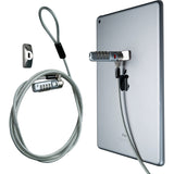 CTA Digital Combination Lock Security Cable and Adhesive Plate - Galvanized Steel, Metal - 5.83 ft - For Notebook, Tablet, Desktop Computer, Smartphone FOR IPAD PRO 12.9