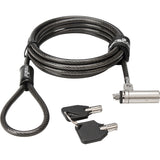 Rocbolt R20 Slim Security Cable with Key Lock and (2) Keys - 10mm Lock Head for Thinnest Laptop, Ultrabook Devices - Galvanized Steel, Nickel, Zinc Alloy - 6 ft - Compatible with K65042L & K64434W - TAA COMPLIANT - FOR THINNEST LAPTOP & ULTRABOOK DEVICES