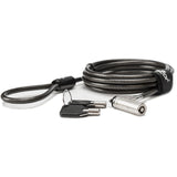 Rocbolt R20 Slim Security Cable with Key Lock and (2) Keys - 10mm Lock Head for Thinnest Laptop, Ultrabook Devices - Galvanized Steel, Nickel, Zinc Alloy - 6 ft - Compatible with K65042L & K64434W - TAA COMPLIANT - FOR THINNEST LAPTOP & ULTRABOOK DEVICES
