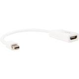 Rocstor Premium 8in / 20cm Mini DisplayPort to HDMI 4K Audio / Video Converter - mDP 1.2 to HDMI Active Adapter for MacBook Air / MacBook Pro - 4K @ 30 Hz - White - HDMI/Mini DisplayPort for Audio/Video Device, MacBook Pro, MacBook Air - 8in - 1 Pack - 1