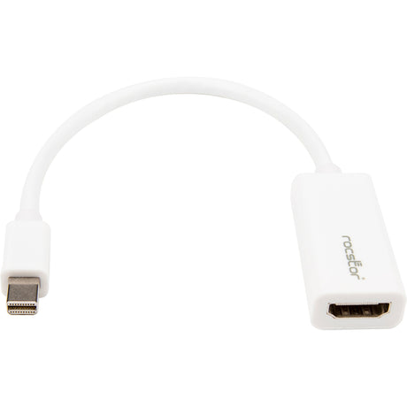 Rocstor Premium 8in / 20cm Mini DisplayPort to HDMI 4K Audio / Video Converter - mDP 1.2 to HDMI Active Adapter for MacBook Air / MacBook Pro - 4K @ 30 Hz - White - HDMI/Mini DisplayPort for Audio/Video Device, MacBook Pro, MacBook Air - 8in - 1 Pack - 1