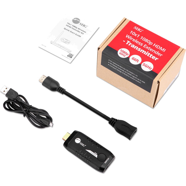 SIIG 10x1 1080p Wireless HDMI Extender 66ft - Transmitter