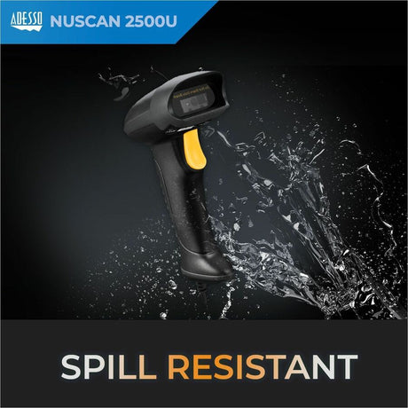 Adesso NuScan 2500TU Spill Resistant Antimicrobial 2D Barcode Scanner