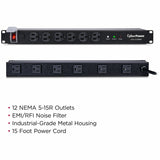 CyberPower CPS1215RMS Rackbar 12 - Outlet Surge Protector with 1800 J Surge Suppression