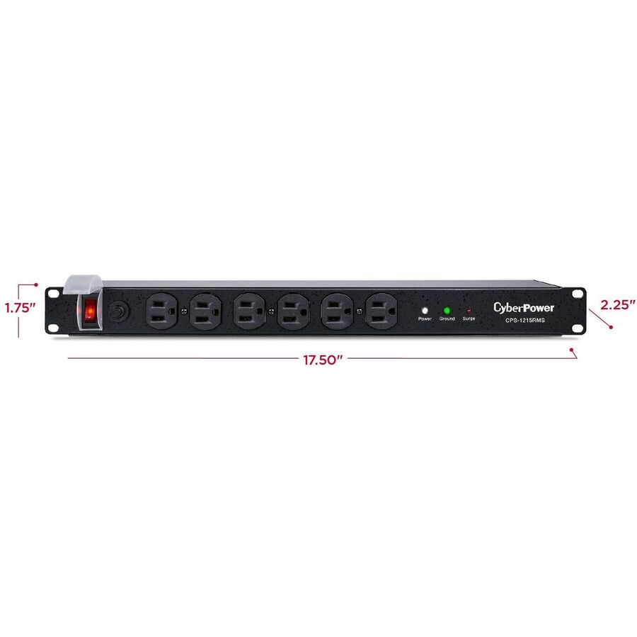 15A PDU RM 1U 1800J SURGE