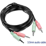 TRENDnet 6 ft. DisplayPort, USB, and Audio KVM Cable Kit,TK-CP06, Compatible w/ TK-240DP & TK-440DP Dual Monitor Displayport KVM Switches, Displayport 1.2, USB Mouse/Keyboard, 3.5mm Audio Connections