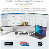 StarTech.com Universal Laptop Docking Station, Hybrid USB-C & USB-A Dock, Dual 4K DP & HDMI, 60W PD, Mac / Windows / Chrome OS, GbE