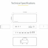 StarTech.com Universal Laptop Docking Station, Hybrid USB-C & USB-A Dock, Dual 4K DP & HDMI, 60W PD, Mac / Windows / Chrome OS, GbE