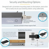 StarTech.com USB-C & USB-A Dock - Hybrid Universal Laptop Docking Station with Dual Monitor Display 4K 60Hz HDMI & DisplayPort - 60W PD