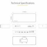 StarTech.com Universal Laptop Docking Station, Hybrid USB-C & USB-A Dock, Dual 4K DP & HDMI, 100W PD, Mac / Windows / Chrome OS, GbE
