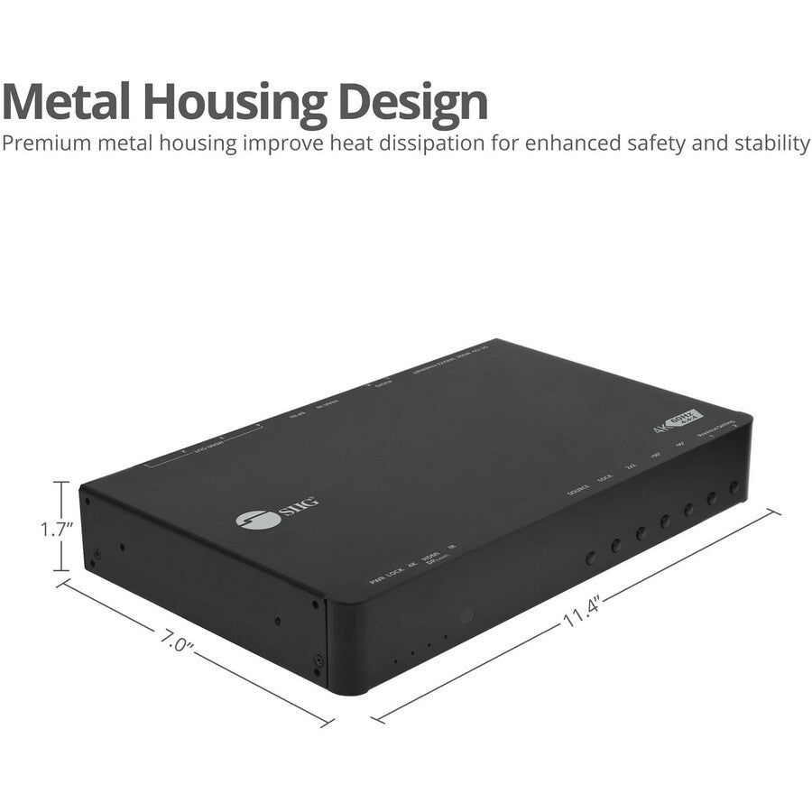 SIIG HDMI 2.0 4-Display Video Wall Processor CE-H23J11-S1