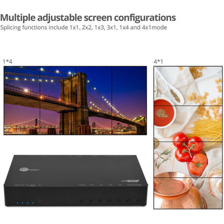 SIIG HDMI 2.0 4-Display Video Wall Processor CE-H23J11-S1