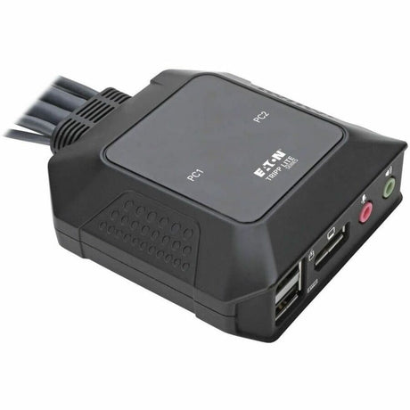 Eaton Tripp Lite Series 2-Port DisplayPort 1.1/USB KVM Switch with Audio/Video, Built-In Cables, USB Peripheral Sharing