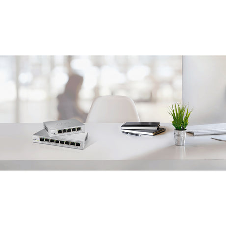 Zyxel 8-Port Gigabit Ethernet Web Managed Switch | VLAN Support | Sturdy Metal Case | Desktop or Wall-Mount | Fanless |Lifetime Warranty | QoS | Ethernet Splitter | GS1200-8
