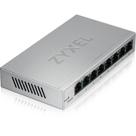 Zyxel 8-Port Gigabit Ethernet Web Managed Switch | VLAN Support | Sturdy Metal Case | Desktop or Wall-Mount | Fanless |Lifetime Warranty | QoS | Ethernet Splitter | GS1200-8
