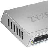 Zyxel 5 Port Gigabit Ethernet Unmanaged POE+ Switch | 4 x PoE+ @ 60W | Plug & Play | Sturdy Metal Housing | Desktop or Wall-Mount | Fanless | Lifetime Warranty | Ethernet Splitter | GS1005HP