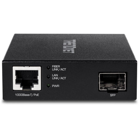 TRENDnet Gigabit Poe Pd SFP Fiber Media Converter; Poe Powered 100/1000Base-T to SFP Fiber Media Converter; Compact Design; TFC-PGSFP